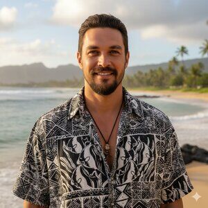 Cooke Street Honolulu Authentic Hawaiian Aloha Short Sleeve Shirt Mens LARGE